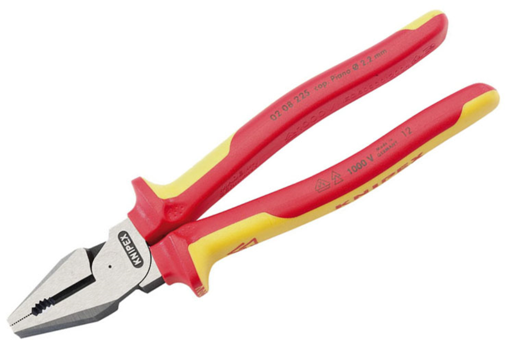 KnIPex 225mm Hi Leverage Insulated Combi Pliers Upex Electrical